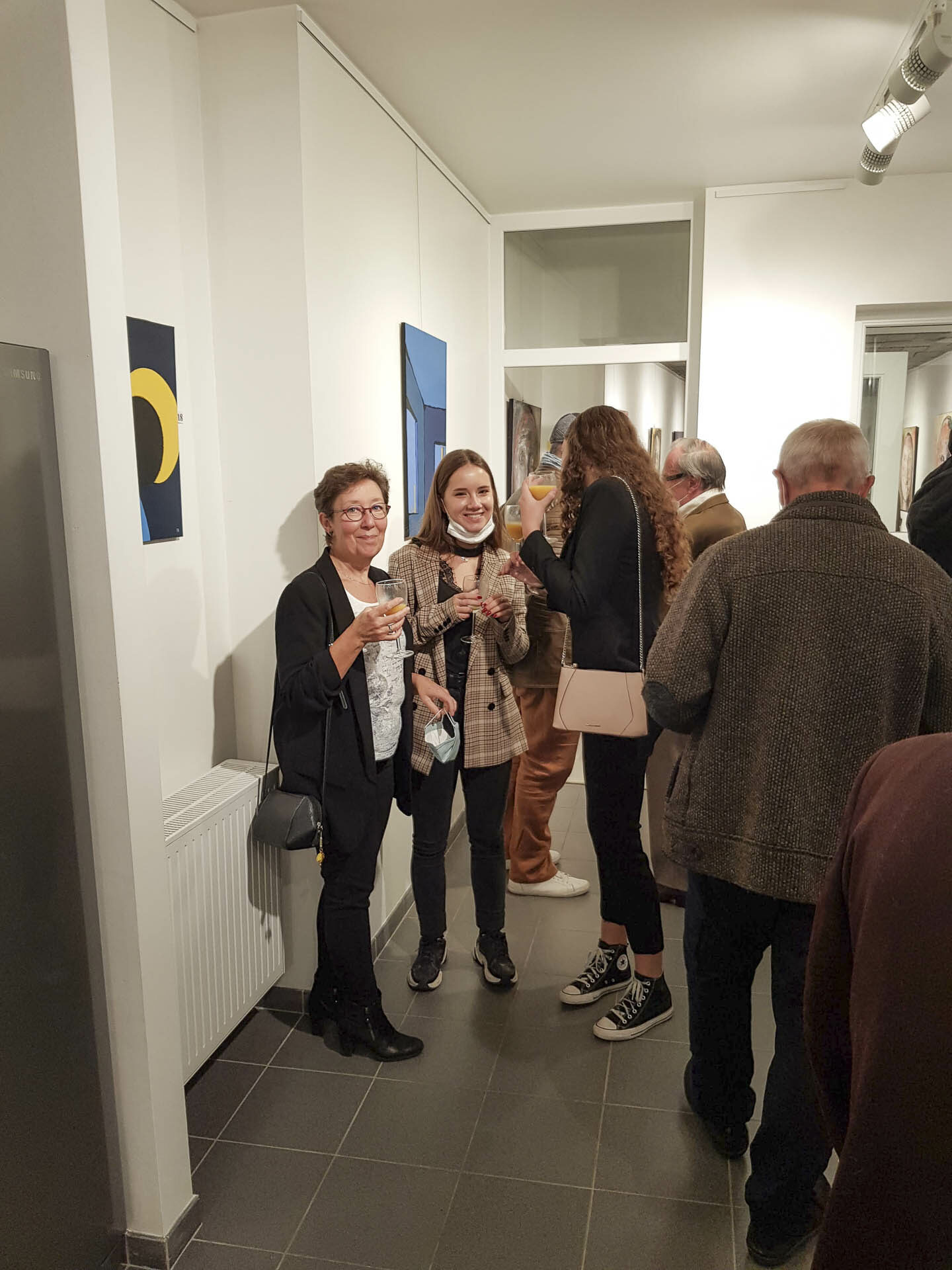 Photo du vernissage de l'exposition consacrÃ©e Ã  Gilles Beyer de Ryke Ã  Art Gallery. Bruxelles, octobre 2020