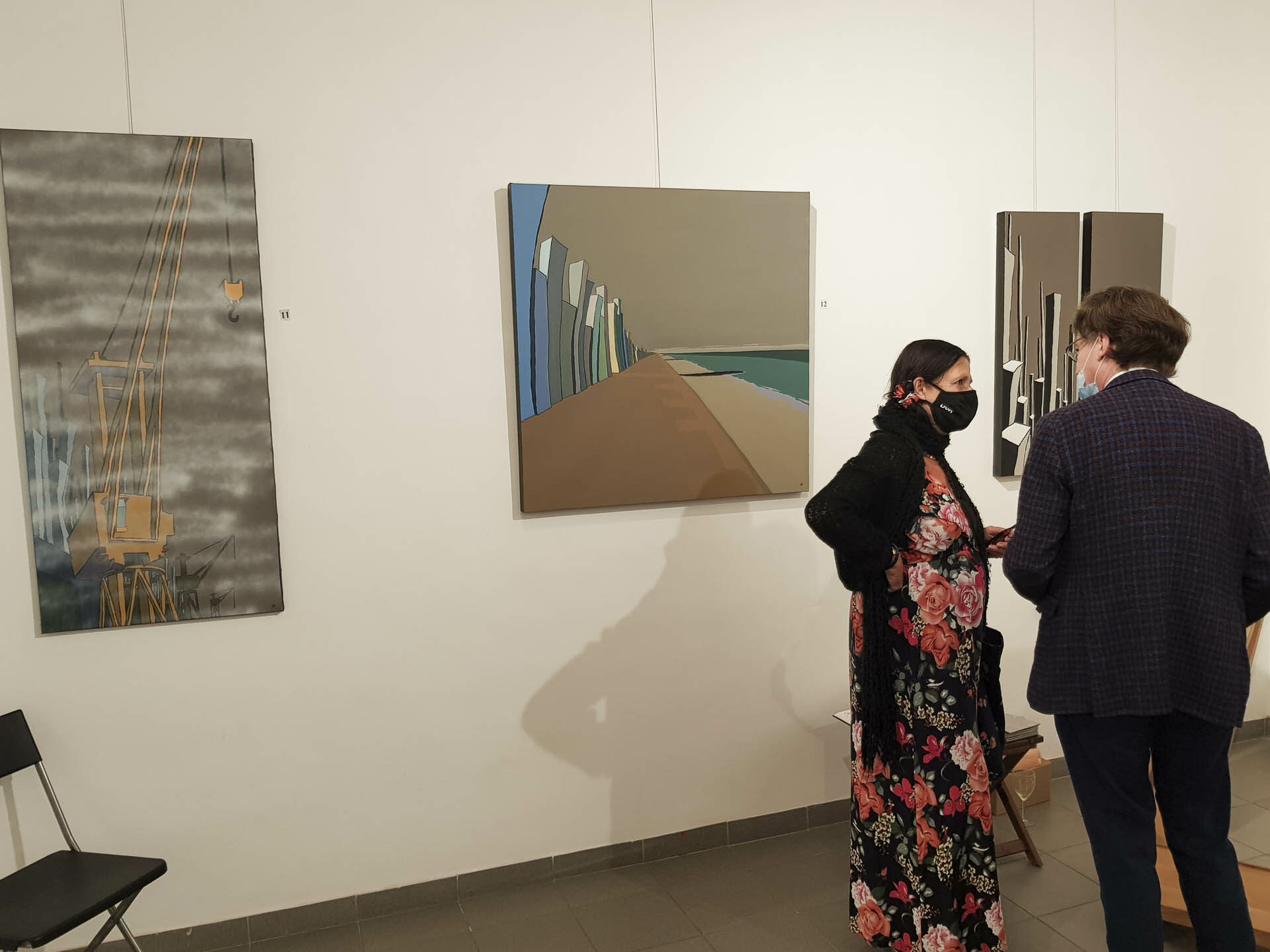 Photo du vernissage de l'exposition consacrÃ©e Ã  Gilles Beyer de Ryke Ã  Art Gallery. Bruxelles, octobre 2020